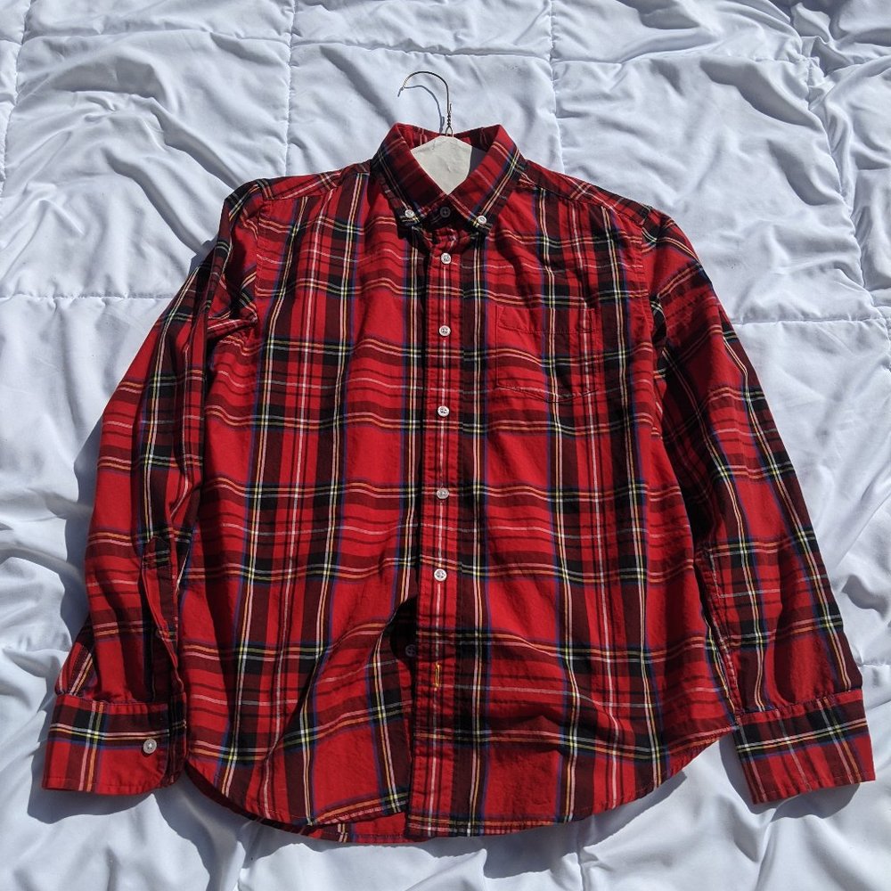 Crewcuts - Red Plaid Button Down - 14